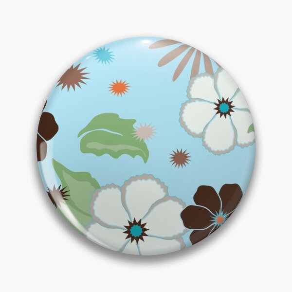 Item preview, RETRO Cool Mint Floral designed and sold by ZENDYtechSTYLE.