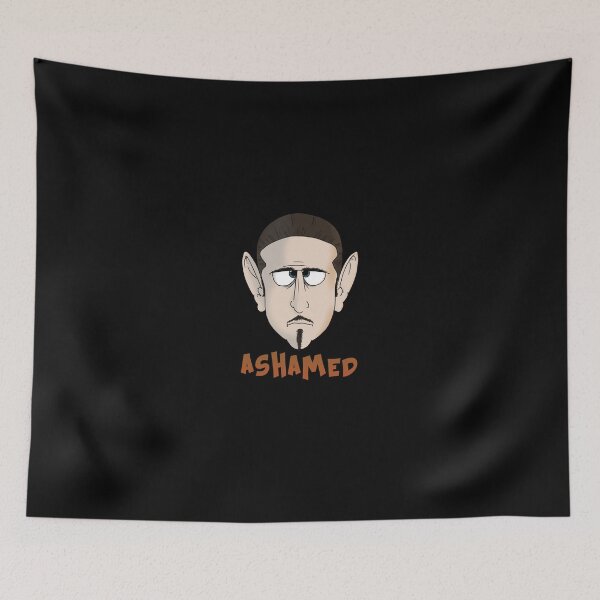 Item preview, Ashamed emotion face (black background) designed and sold by Galfi.