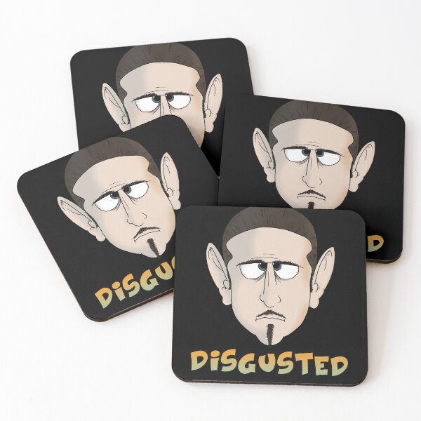 Item preview, Disgusted emotion face (black background) designed and sold by Galfi.