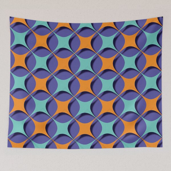 Item preview, Fun Pattern with Shadows in Blues and Gold designed and sold by blueskiesforme.