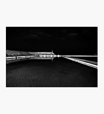 Newcastle Ocean Baths at Night, mono Photographic Print