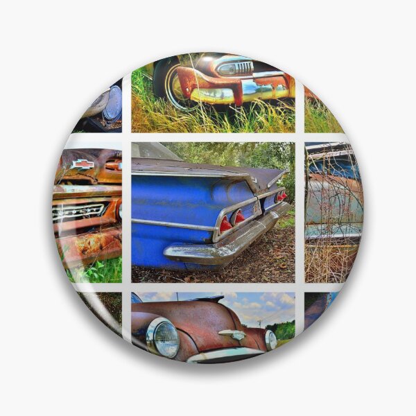 Artikelvorschau, Collage aus antiken Autos und Lastwagen entworfen und verkauft von LisaWootenPhoto.
