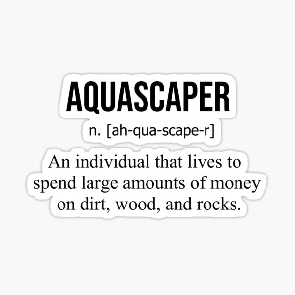 Item preview, Aquascaper Definition in Black Text designed and sold by Iyuda.