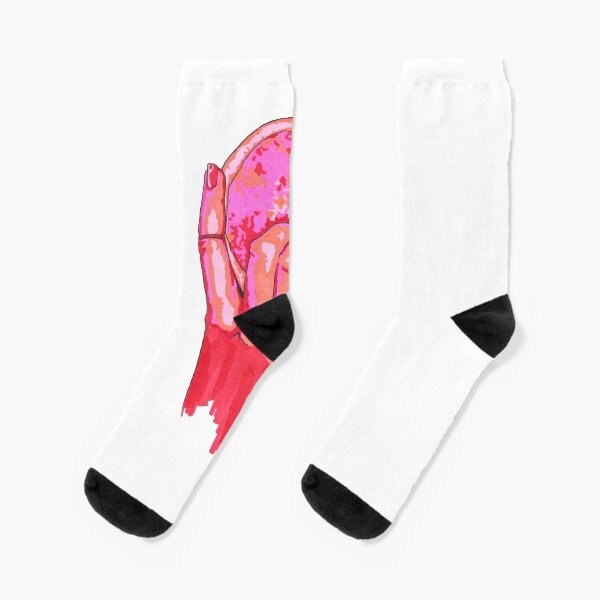 Vulva Grapefruit Socks