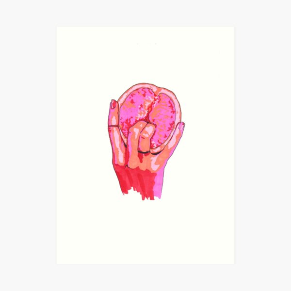 Vulva Grapefruit Art Print