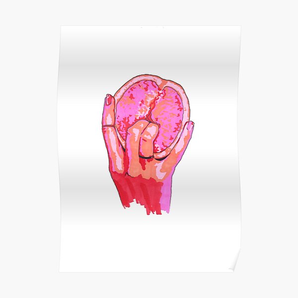 Vulva Grapefruit Poster