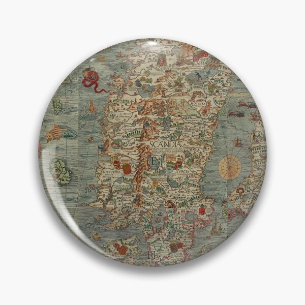 Item preview, Map of Scandinavia (1500s) designed and sold by ArtHistorical.