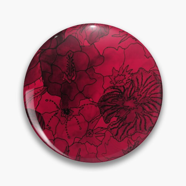 Item preview, Floral Contour Print 4/10 Red designed and sold by BlazerDesigns.