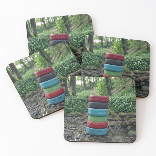 Item preview, Colourful Car Tires In Woods designed and sold by Andrew Morrell.