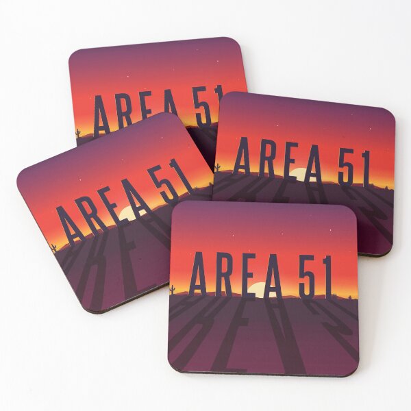 "Area 51: Interceptor" Comic Book Logo Coasters (Set of 4)