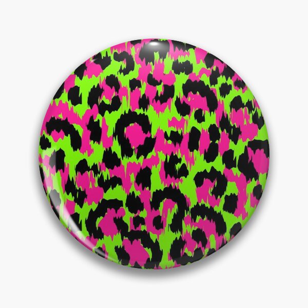 Aperçu de l'œuvre Années 80 Punk Rock Neon Pink & Green Leopard créée et vendue par Gabriela Simon.