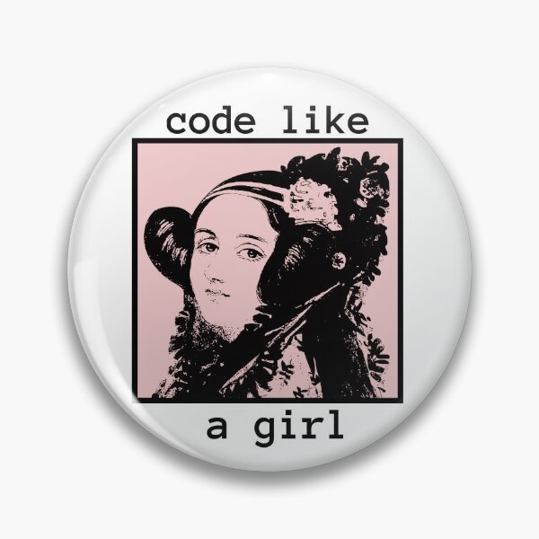 Item preview, Programmer girl - Code like a girl - Ada Lovelace designed and sold by nanarts.