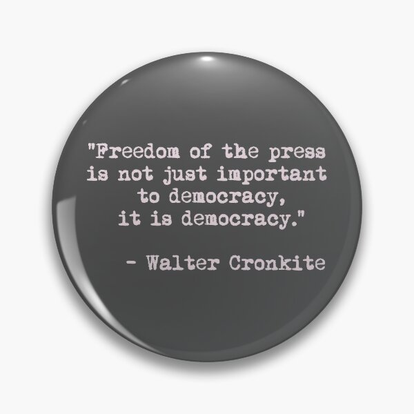 Item preview, Freedom of the press is not just important to democracy, it is democracy. (pink) designed and sold by Thelittlelord.