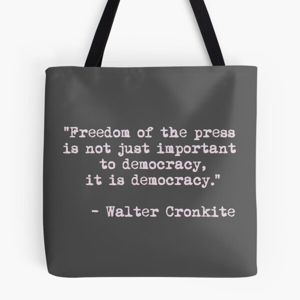 Item preview, Freedom of the press is not just important to democracy, it is democracy. (pink) designed and sold by Thelittlelord.