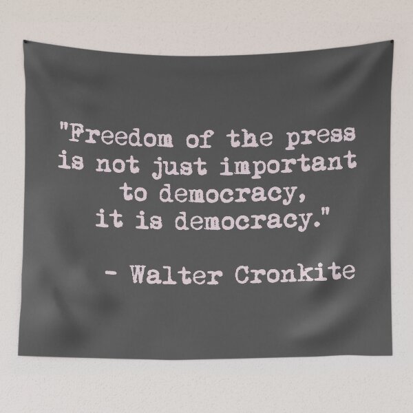 Item preview, Freedom of the press is not just important to democracy, it is democracy. (pink) designed and sold by Thelittlelord.