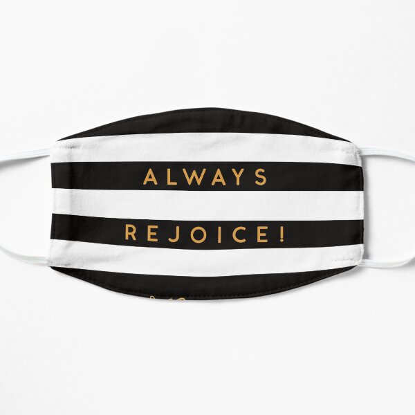 Always Rejoice - Black, White and Gold Mask