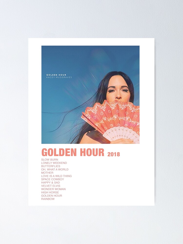Alternate view of golden hour setlist Poster