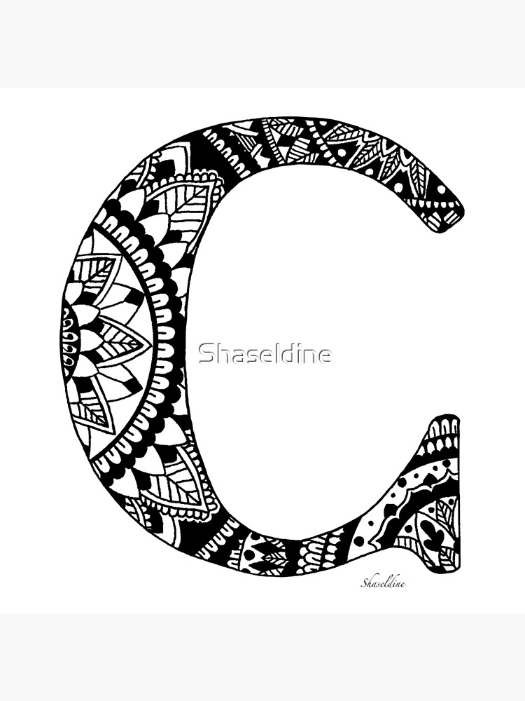 Download Mandala Letter C Greeting Card By Shaseldine Redbubble