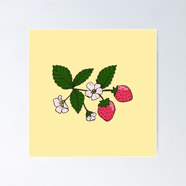 Item preview, Strawberry Plant print designed and sold by LilsLines.