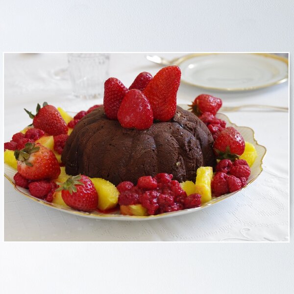 Item preview, chocolate cake with fresh fruits designed and sold by supergold.