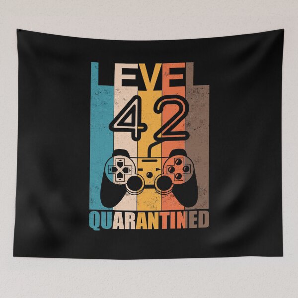 Item preview, Level 42 quarantined funny 42nd birthday gamer gift designed and sold by kader85.