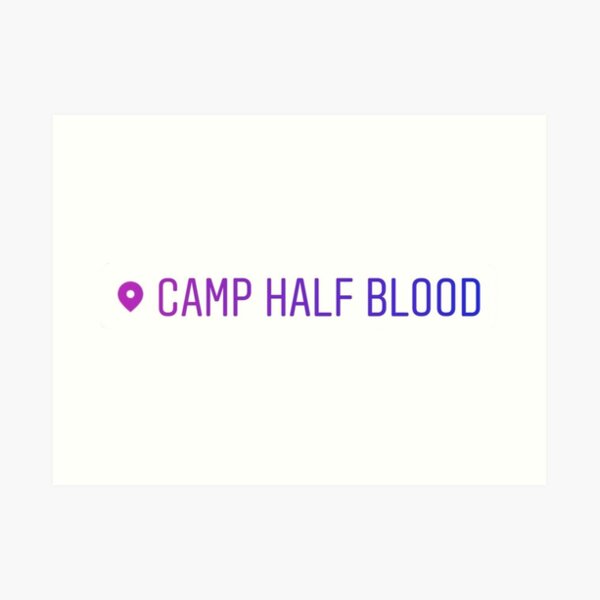 Etiqueta de ubicación del campamento de sangre media Lámina artística