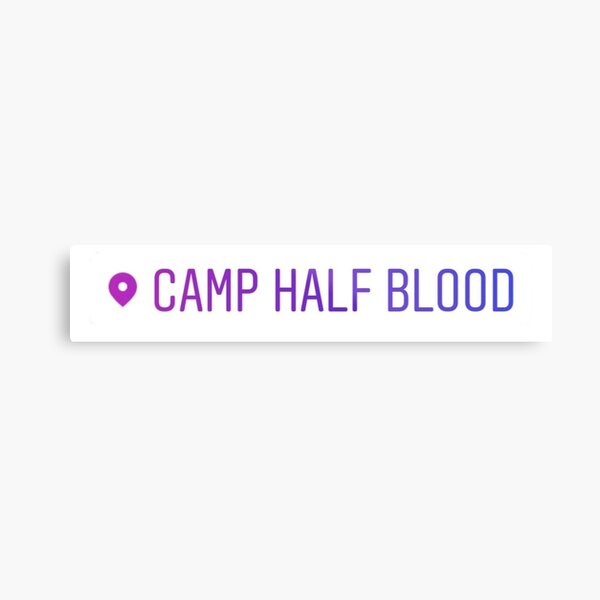Etiqueta de ubicación del campamento de sangre media Lámina metálica