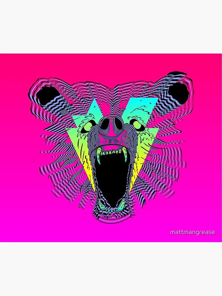 Thumbnail 3 von 3, Wandbehang, Party Bear designt und verkauft von mattmangrease.