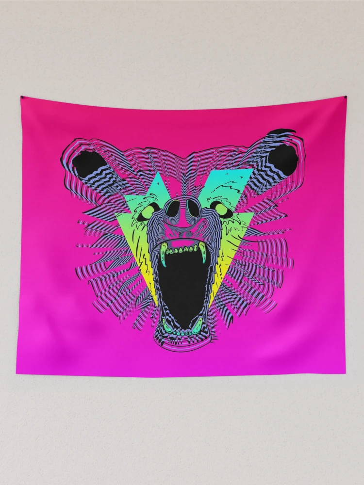 Thumbnail 2 von 3, Wandbehang, Party Bear designt und verkauft von mattmangrease.