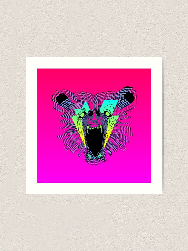 Aperçu 1 sur 3. Impression artistique avec l'œuvre Party Bear créée et vendue par mattmangrease.