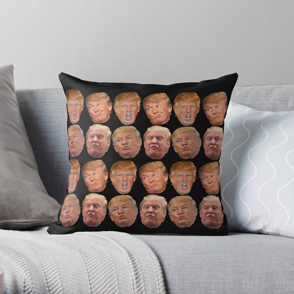 4 pack stickers Trump Heads Throw Pillow