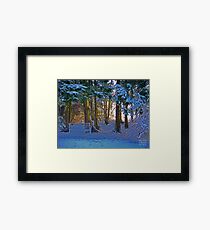 Winter romantic scene Framed Print