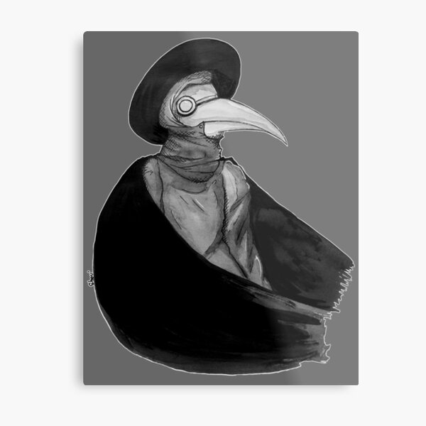 Plague Doctor Metal Print