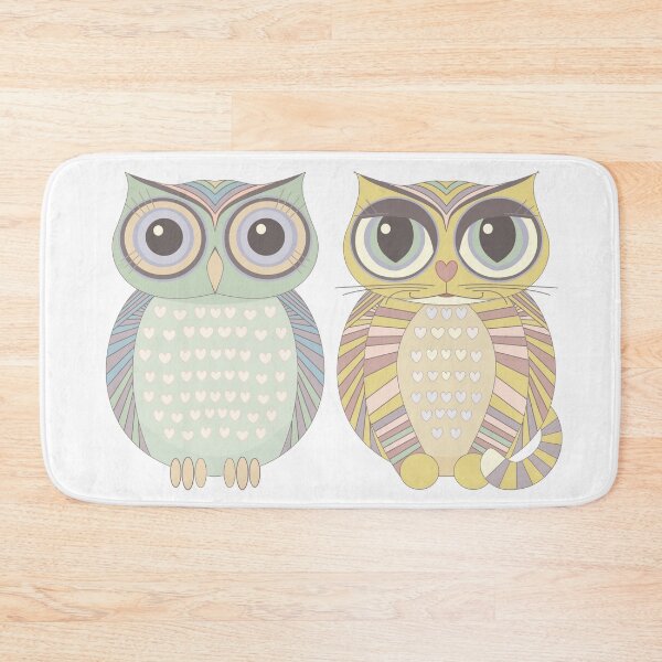 Item preview, Owl Blue & Big-Eyed Cat designed and sold by Jean Gregory Evans.