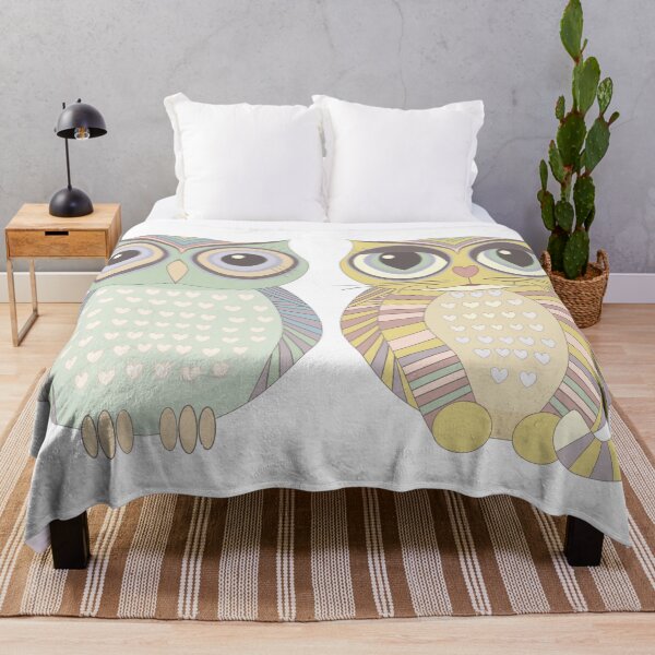 Item preview, Owl Blue & Big-Eyed Cat designed and sold by Jean Gregory Evans.