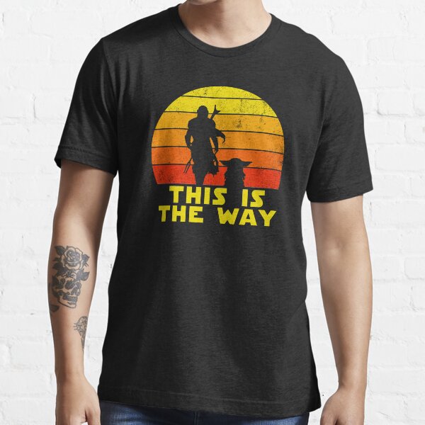 Mando and Baby This is The Way Retro sunrise Essential T-Shirt