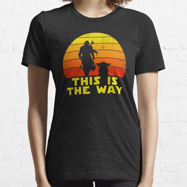 Mando and Baby This is The Way Retro sunrise Essential T-Shirt