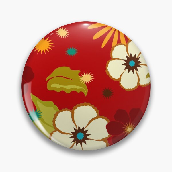 Item preview, RETRO Paprika Floral designed and sold by ZENDYtechSTYLE.