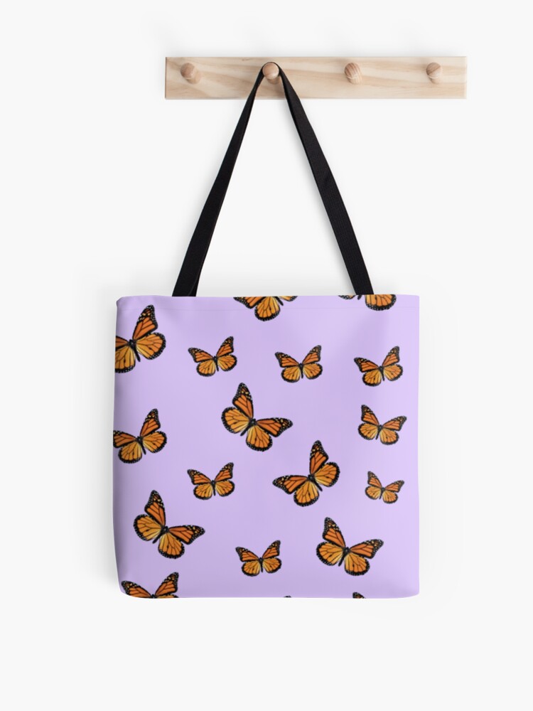 Butterfly Book Shopping PU Leather Tote Bag Butterflies 