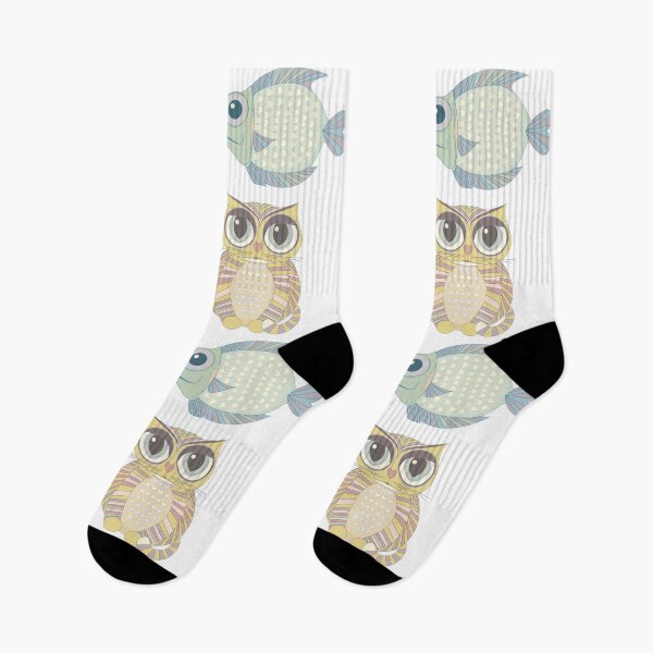 Item preview, Big-Eyed Cat With Fish Blue designed and sold by Jean Gregory Evans.
