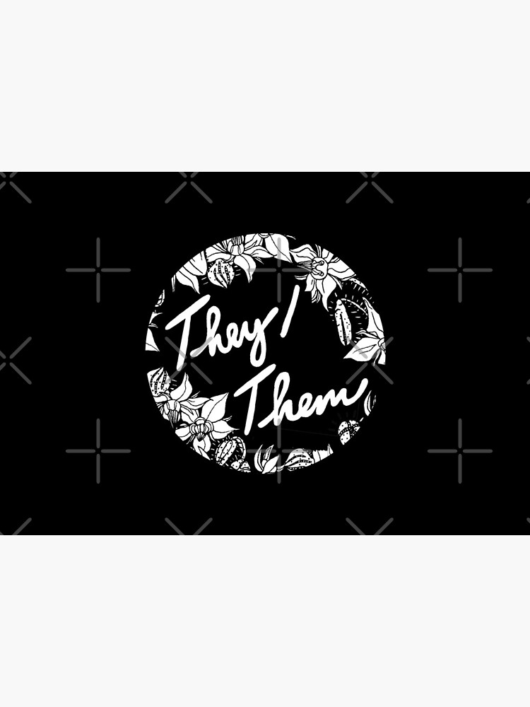 they them theirs script floral borage by craftordiy