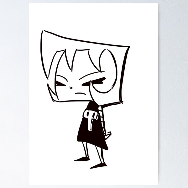 Item preview, Gaz invasor zim caricatura designed and sold by Neita-draws.