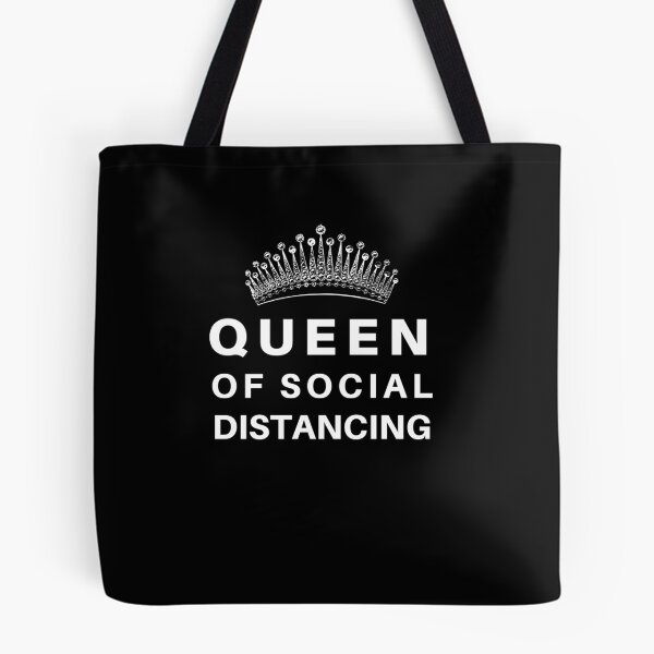 Item preview, Queen Funny Cute Introvert Shirt Books Quarantine 2020 Social Distancing Meme Introvert Anxiety Stay Home Virus Pandemic Gift Sarcastic Happy Inspirational Motivational Birthday Present designed and sold by EpsilonEridani.