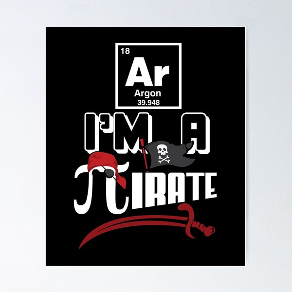 Item preview, Pi-rate  Pi Day 3.14 Pirate  Funny Math Science designed and sold by Tee Kaboom!.