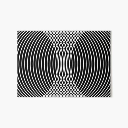 Elegant White Curves on Black Art Board Print