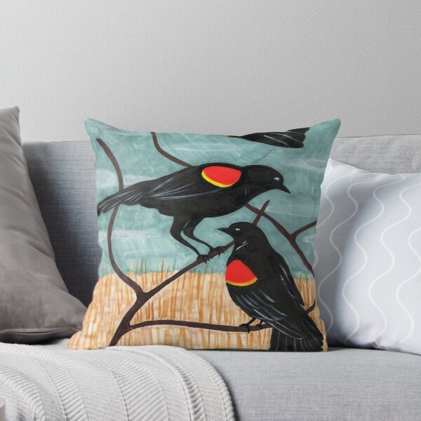 Item preview, Red Winged Blackbirds by Amanda Laurel Atkins designed and sold by Amanda Laurel Atkins.