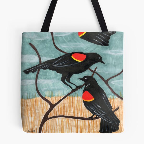 Item preview, Red Winged Blackbirds by Amanda Laurel Atkins designed and sold by Amanda Laurel Atkins.