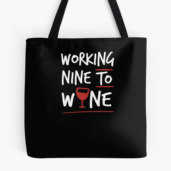 Item preview, Working Nine to Wine, Wine O'Clock, Funny Wine Shirt, Women's Wine Shirt, Women's Funny Shirt designed and sold by Noussairox.