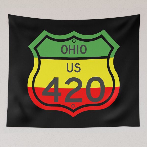 Item preview, Ohio Highway 420 in Rasta Colours designed and sold by Kiwidom.