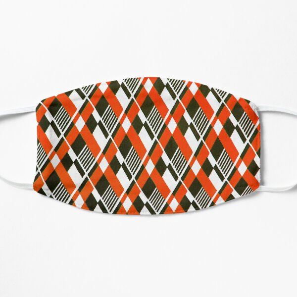Vintage Mid-Century Fabric Design Flat Mask
